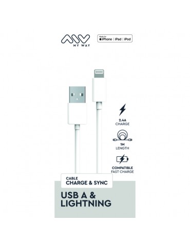 Cable USB A - Lightning 1M...